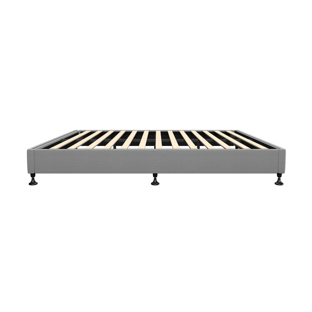 NNEED Bed Frame Double Size Fabric Grey