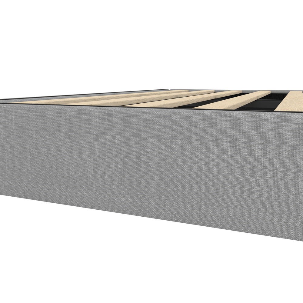 NNEED Bed Frame Double Size Fabric Grey