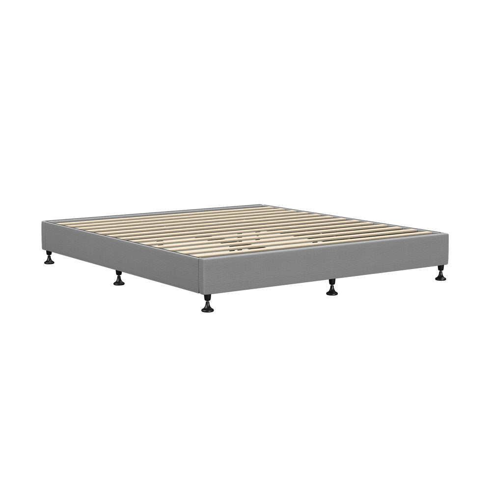 NNEED Bed Frame King Size Fabric Grey
