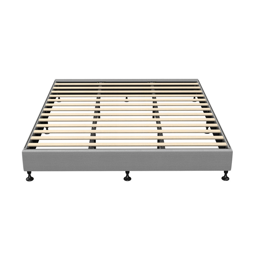 NNEED Bed Frame King Size Fabric Grey