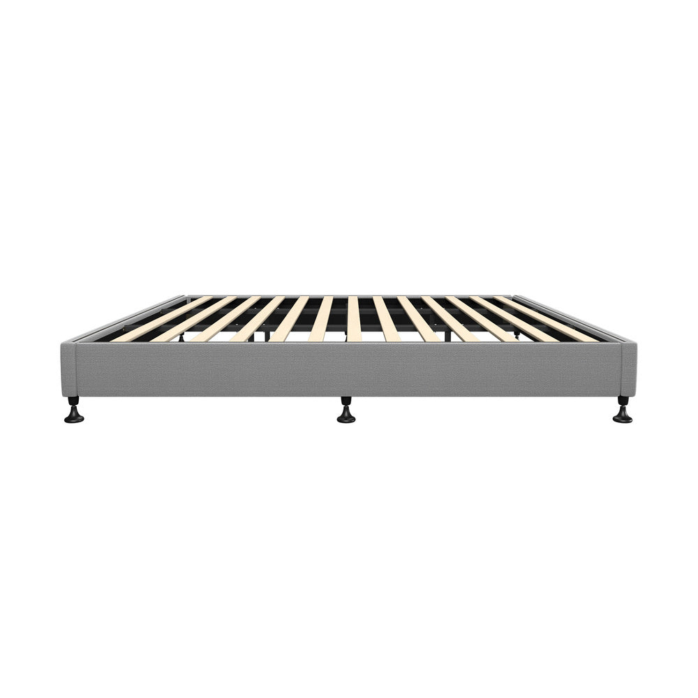 NNEED Bed Frame King Size Fabric Grey