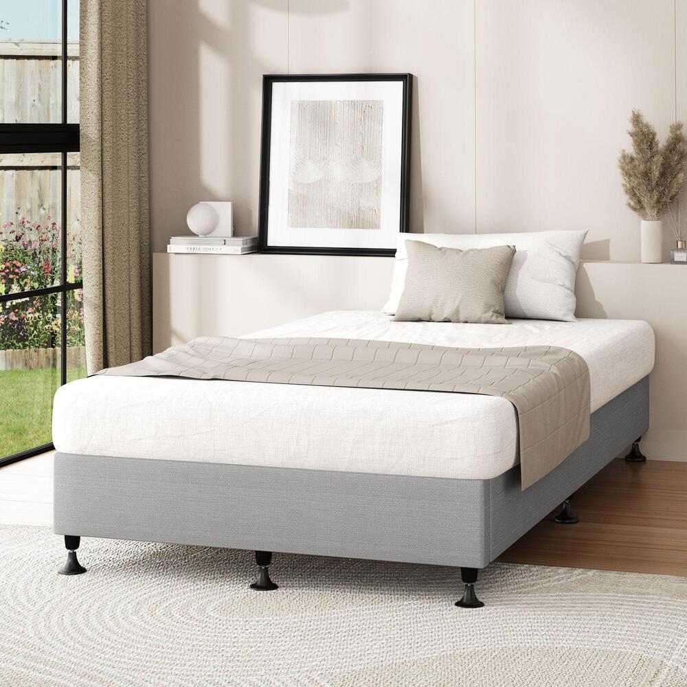 NNEED Bed Frame King Single Fabric Grey
