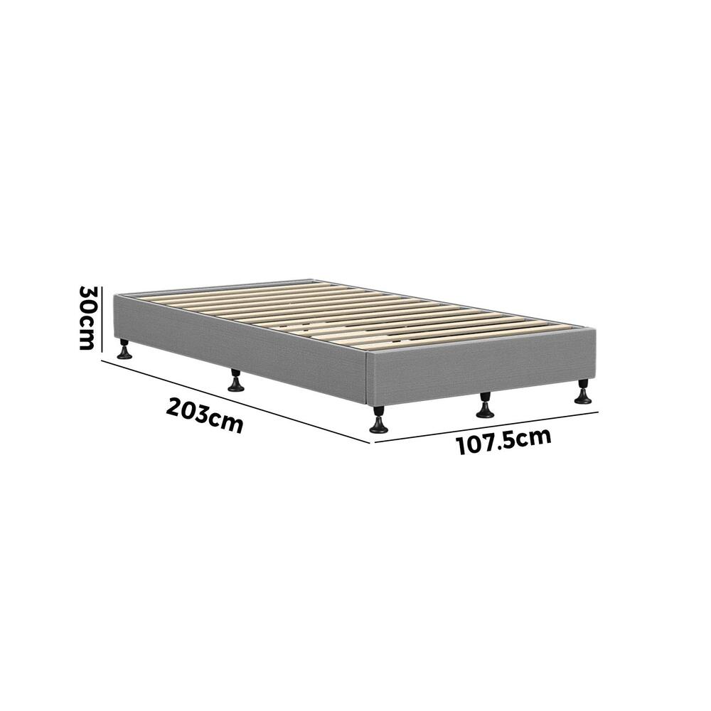 NNEED Bed Frame King Single Fabric Grey