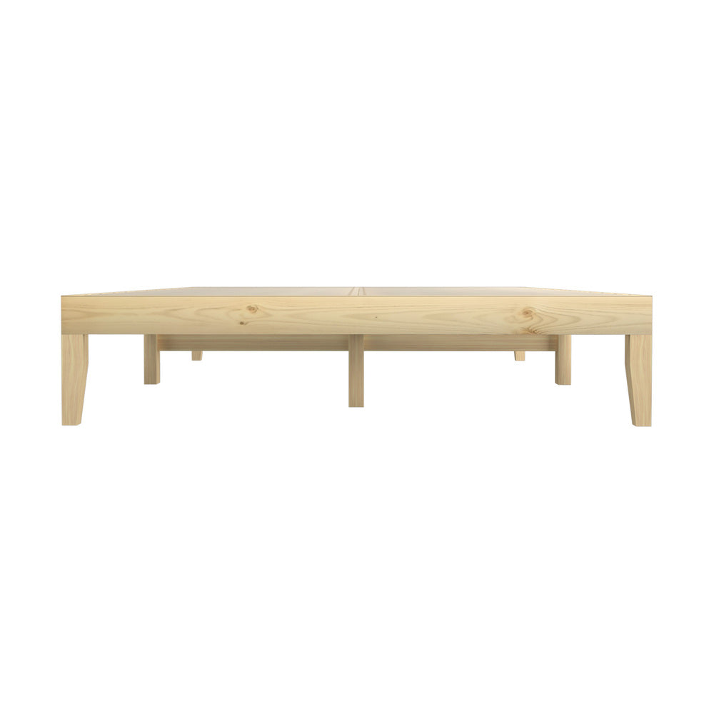NNEED Bed Frame King Size Pine Wood Bed Base