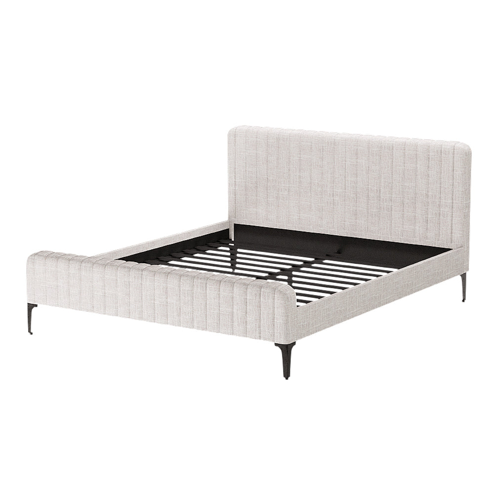 NNEDSZ Bed Frame King Size Beige AMMY