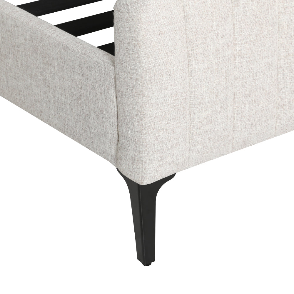 NNEDSZ Bed Frame King Size Beige AMMY