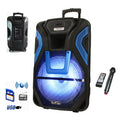beFree Sound 15 Inch Rechargable Bluetooth PA Speaker System With SD/FM/USB-0