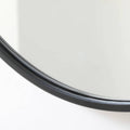 Round 42-inch Wall Mirror in Black - Living Room Bedroom Accent Bathroom Mirror-0