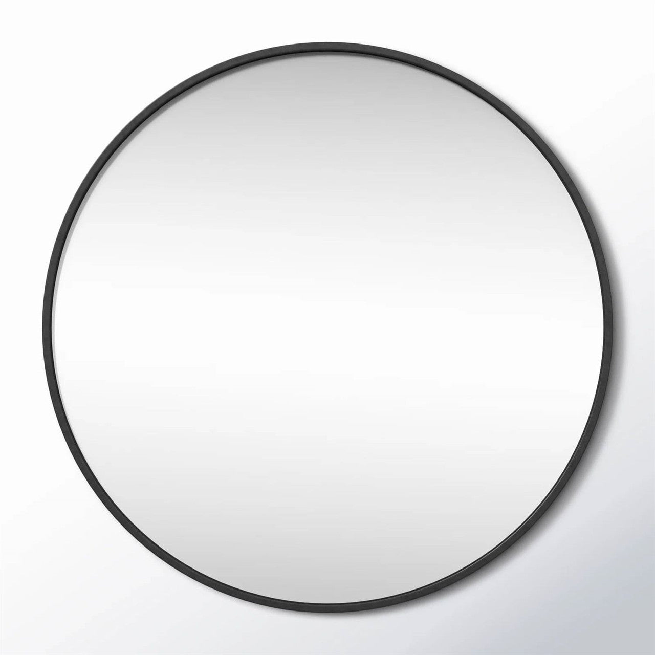 Round 18-inch Wall Mirror in Black - Living Room Bedroom Accent Bathroom Mirror-2