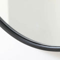 Round 39-inch Wall Mirror in Black - Living Room Bedroom Accent Bathroom Mirror-0