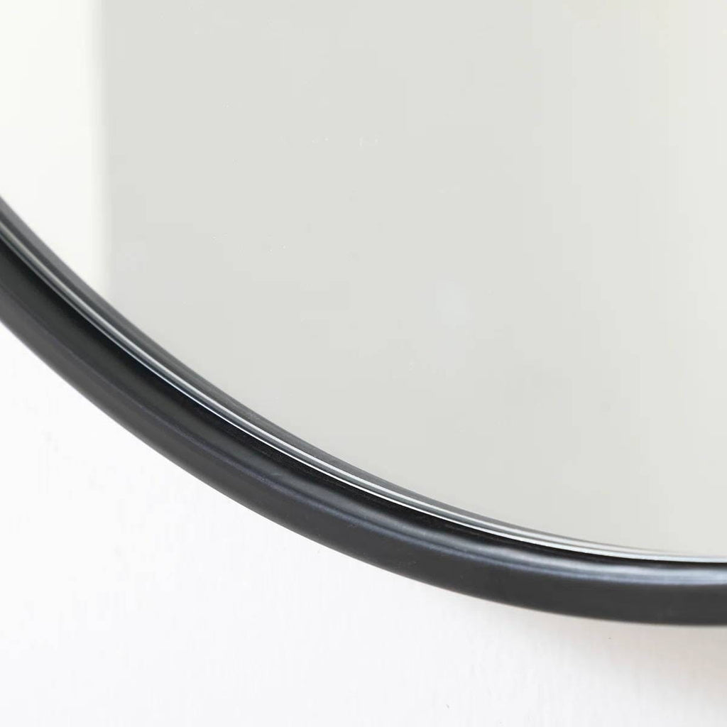 Round 21-inch Wall Mirror in Black - Living Room Bedroom Accent Bathroom Mirror-1