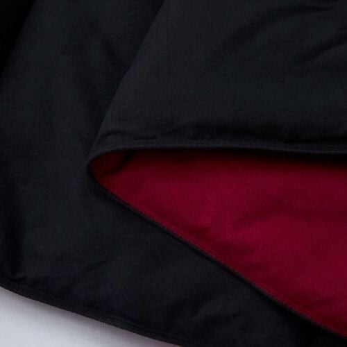 Twin/Twin XL Traditional Microfiber Reversible 3 Piece Comforter Set in Black/Maroon-1