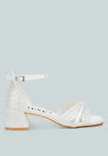 Cinnabon Pearl Embellished Strappy Sandals-0