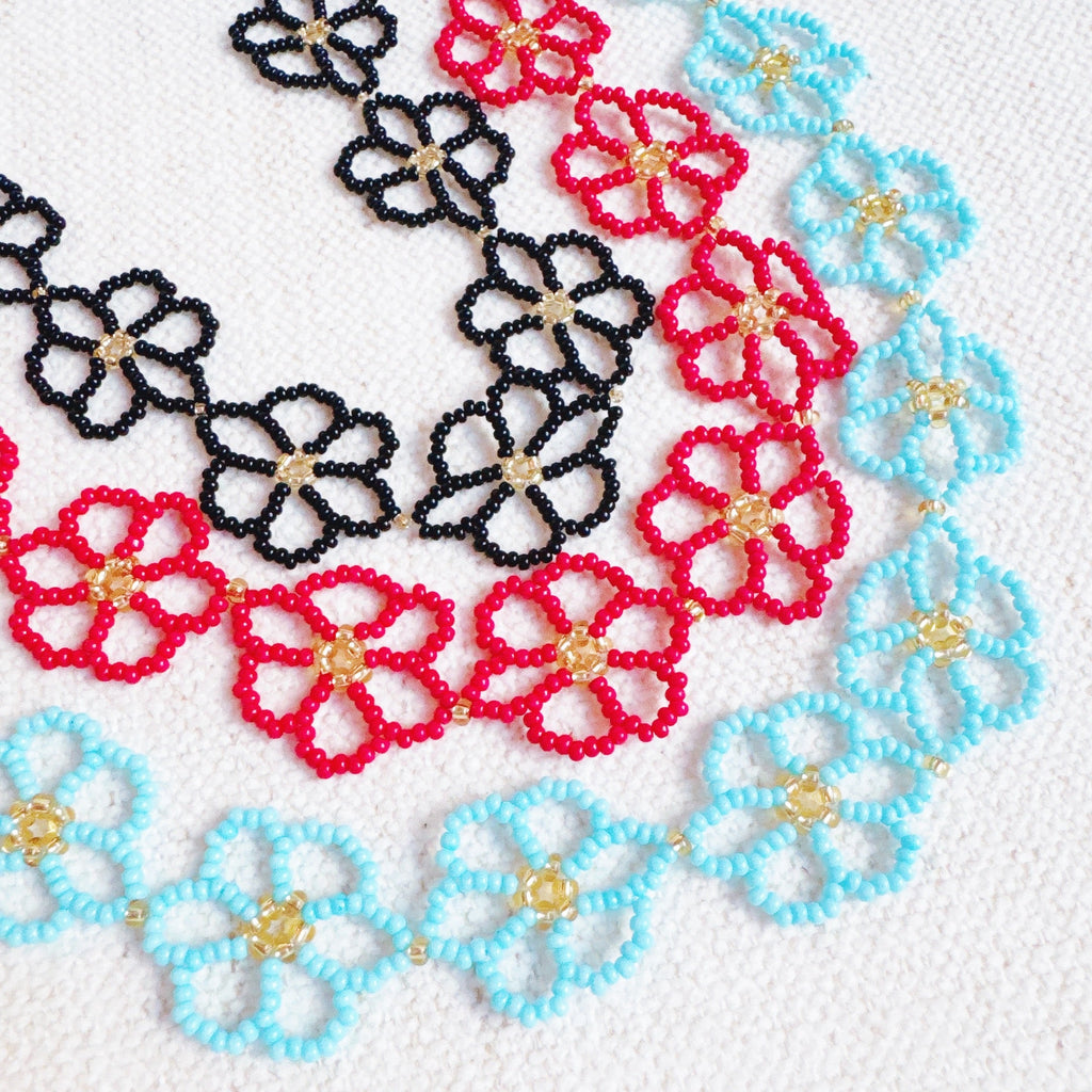 Beaded Flower Bag Charm-4