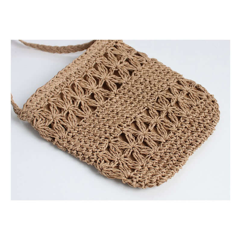 Beaded tassel straw crossbody bag floral-2