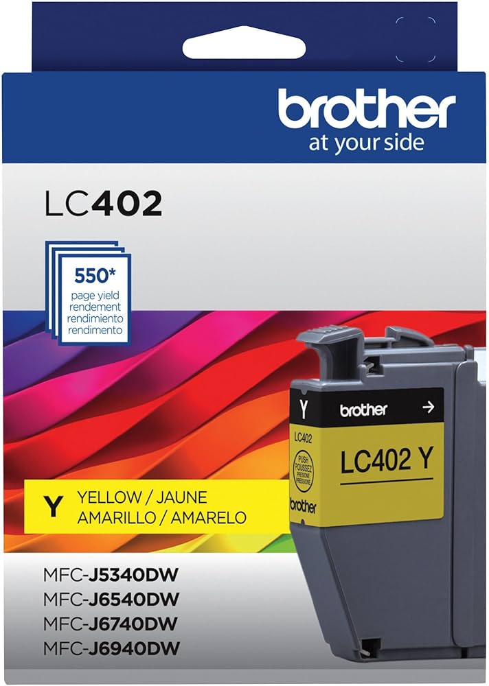 Genuine Brother LC402Y Standard Yield Yellow Ink Cartridge-0