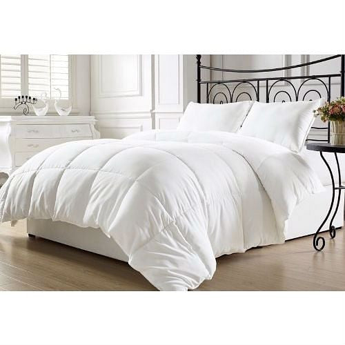 Queen size Hypoallergenic Down Alternative Comforter in White-1