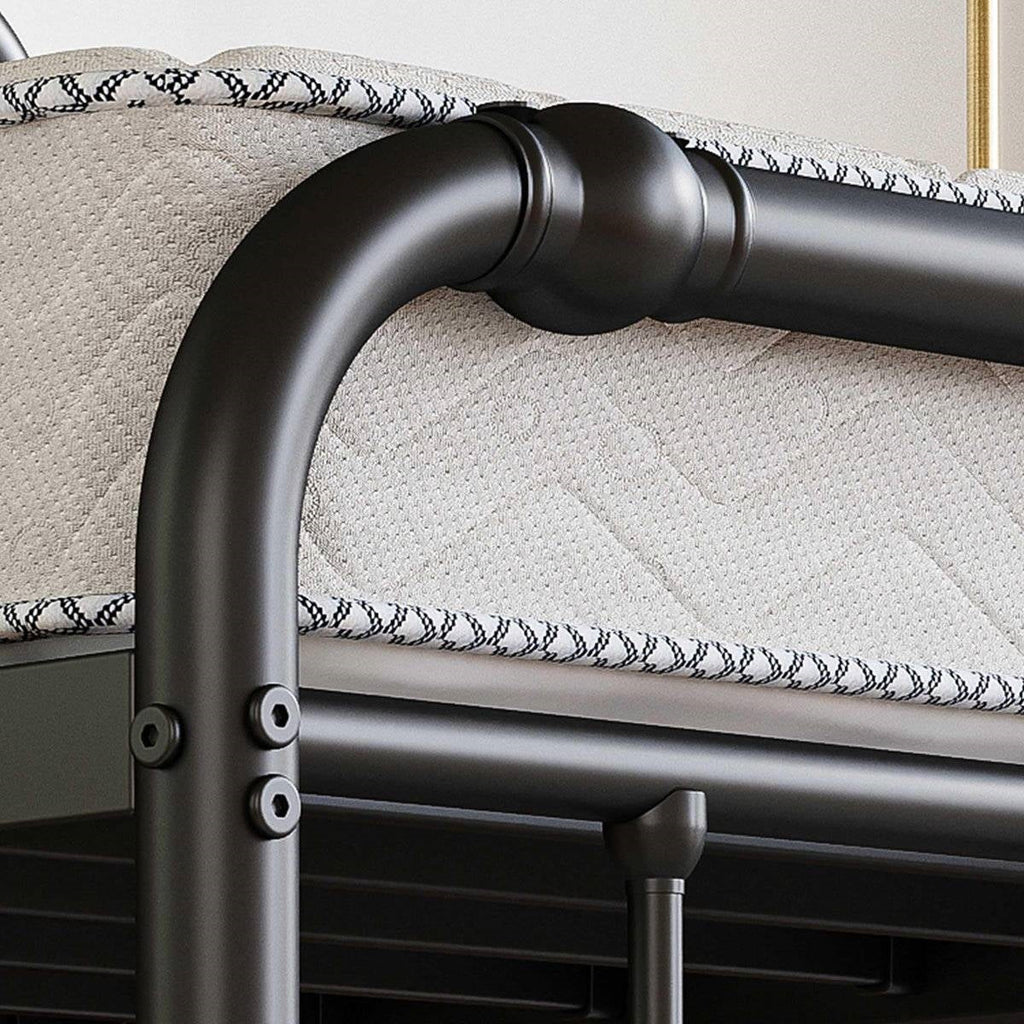CA King Industrial Vintage Heavy Duty Steel Slat Bed Frame