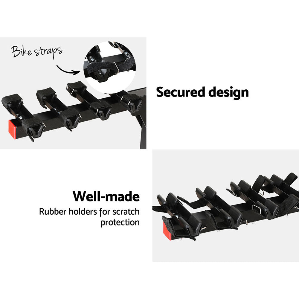 NNEDSZ 4 Bicycle Bike Carrier Rack Car 2" Hitch Mount Foldable Black,4 Bicycle Bike Carrier Rack Car 2" Hitch Mount Foldable Black-4