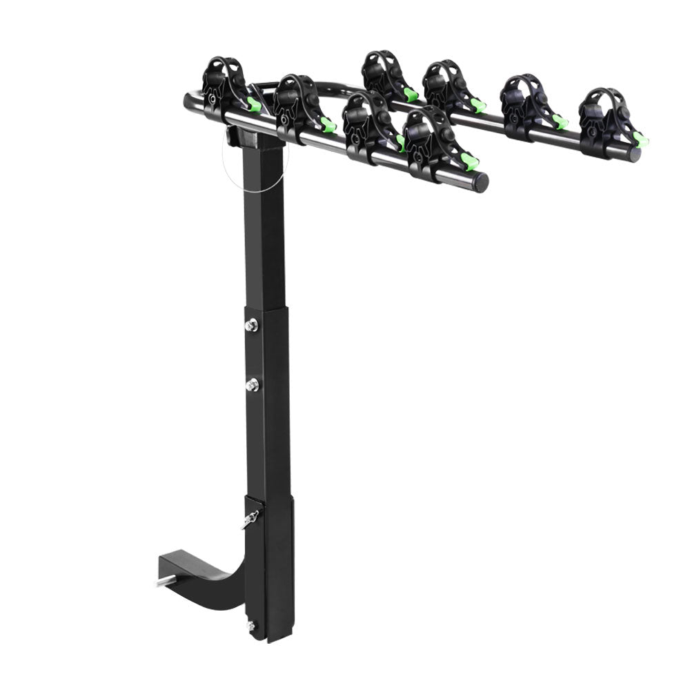 NNEDSZ Bike Carrier 4 Bicycle Car Rear Rack Hitch Mount 2 Towbar Foldable Steel-0