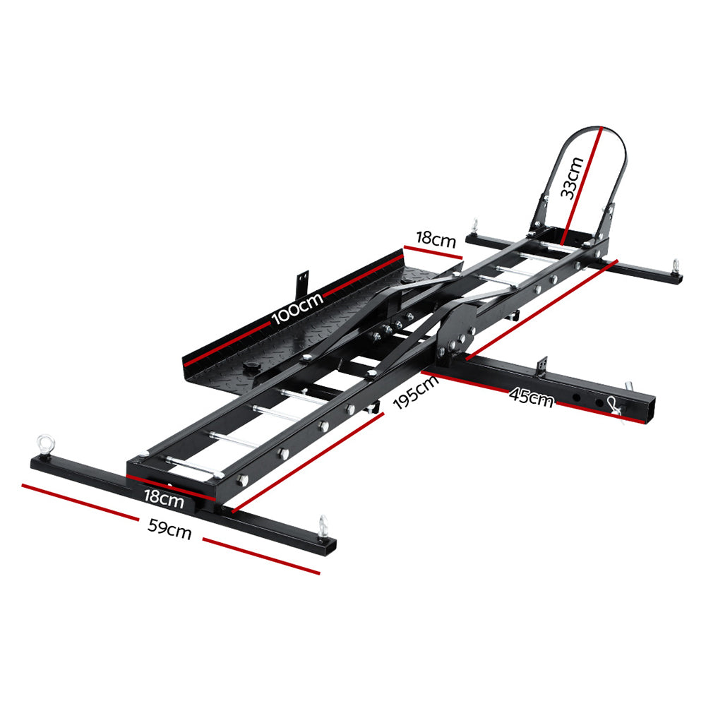 Giantz Motorcycle Motorbike Carrier Rack Arm Dirt Bike Ramp 2"Towbar Steel Black,Giantz Motorcycle Motorbike Carrier Rack Arm Dirt Bike Ramp 2"Towbar Steel Black-1
