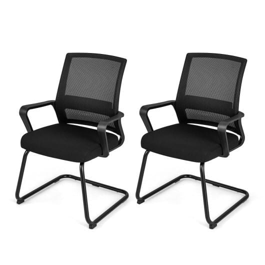 Office Guest Chair with Lumbar Support for Waiting Room-2 Pieces-4