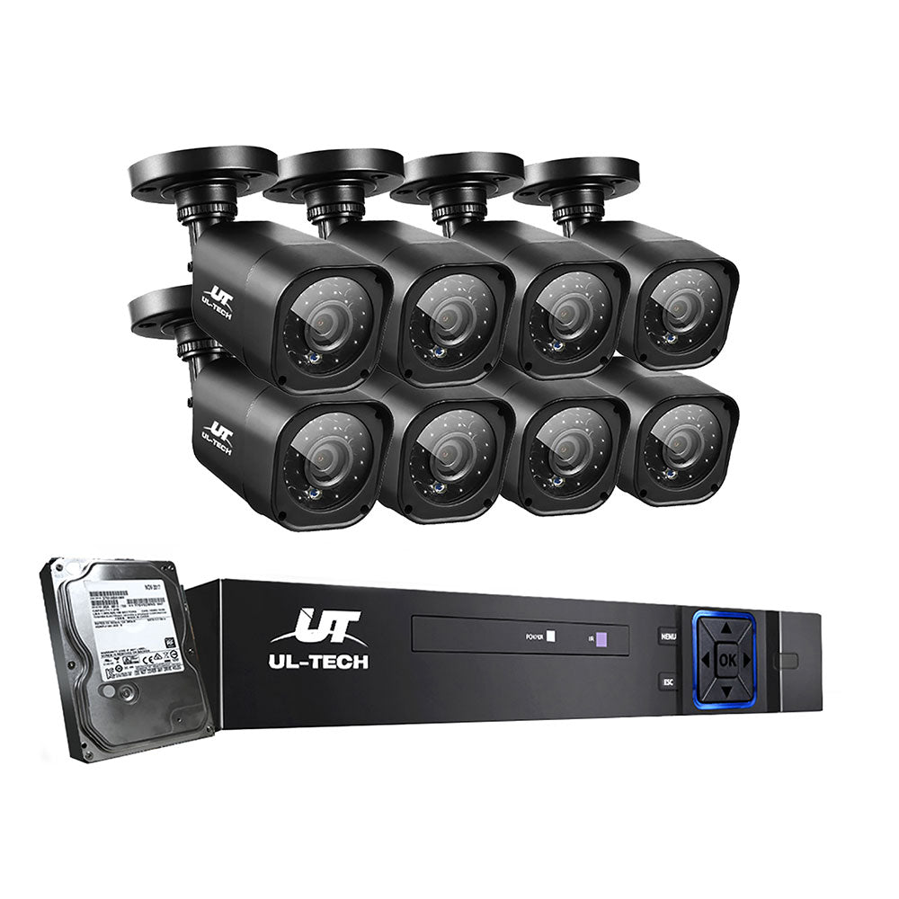 NNEDSZ - CCTV Camera Home Security System 8CH DVR 1080P 1TB Hard Drive Outdoor