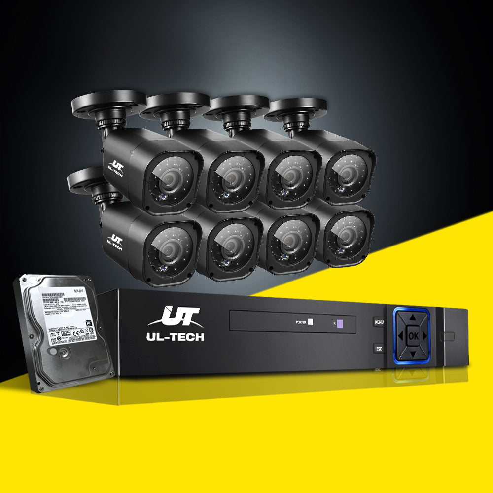 NNEDSZ - CCTV Camera Home Security System 8CH DVR 1080P 1TB Hard Drive Outdoor