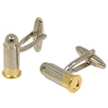 Silvertone Novelty Bullet Cufflinks with Jewelry Box-0