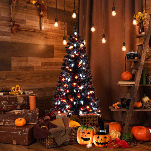 4.5 Feet Artificial Halloween Tree with 6 Lighting Modes and 5 Musics-1