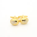 Goldtone Gemstone Cuff Links With Jewelry Box-0