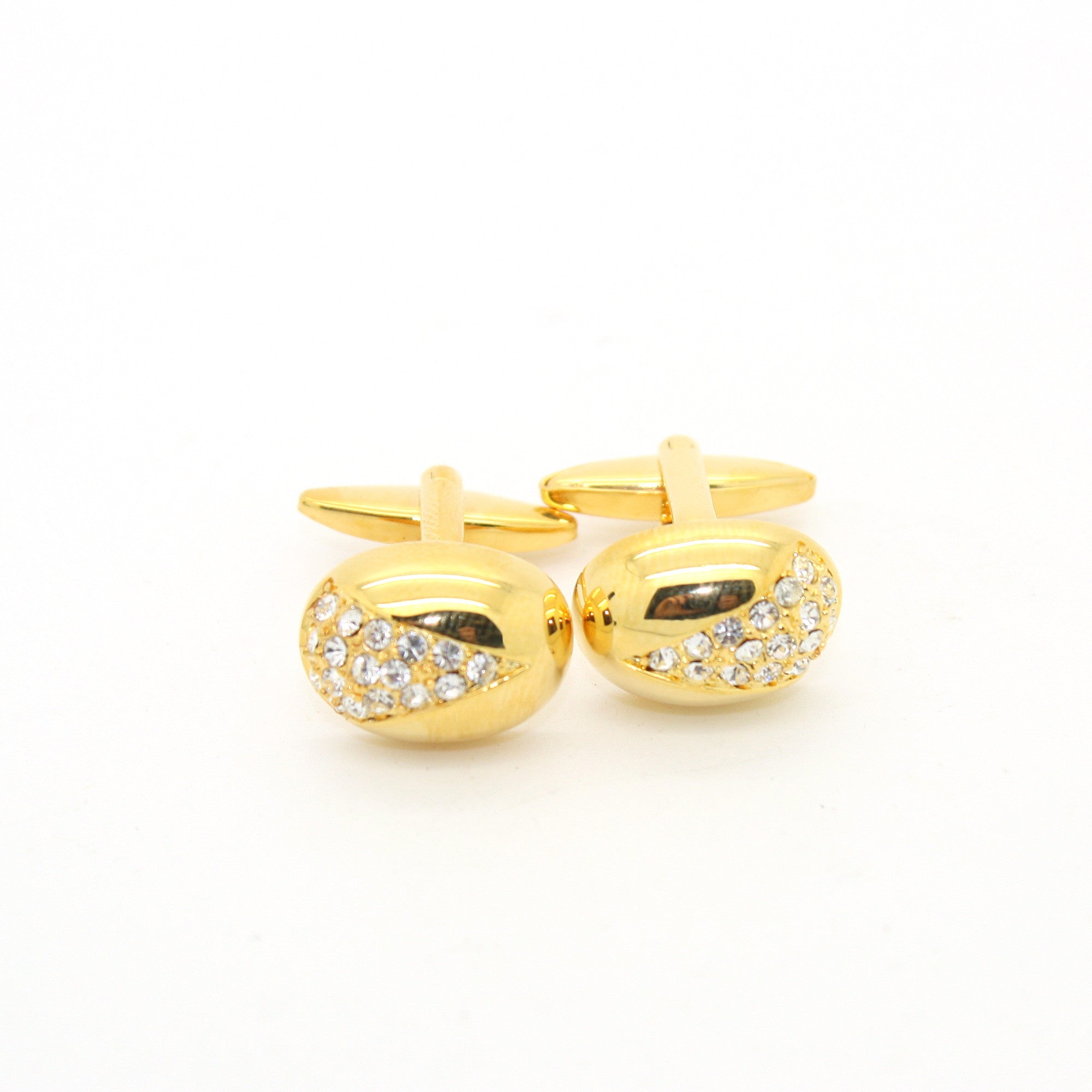 Goldtone Gemstone Cuff Links With Jewelry Box-0