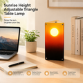 Sunrise Triangle Table Lamp - Interactive Sunset Mood Light with Manual Height-Adjustable "Sun"-0