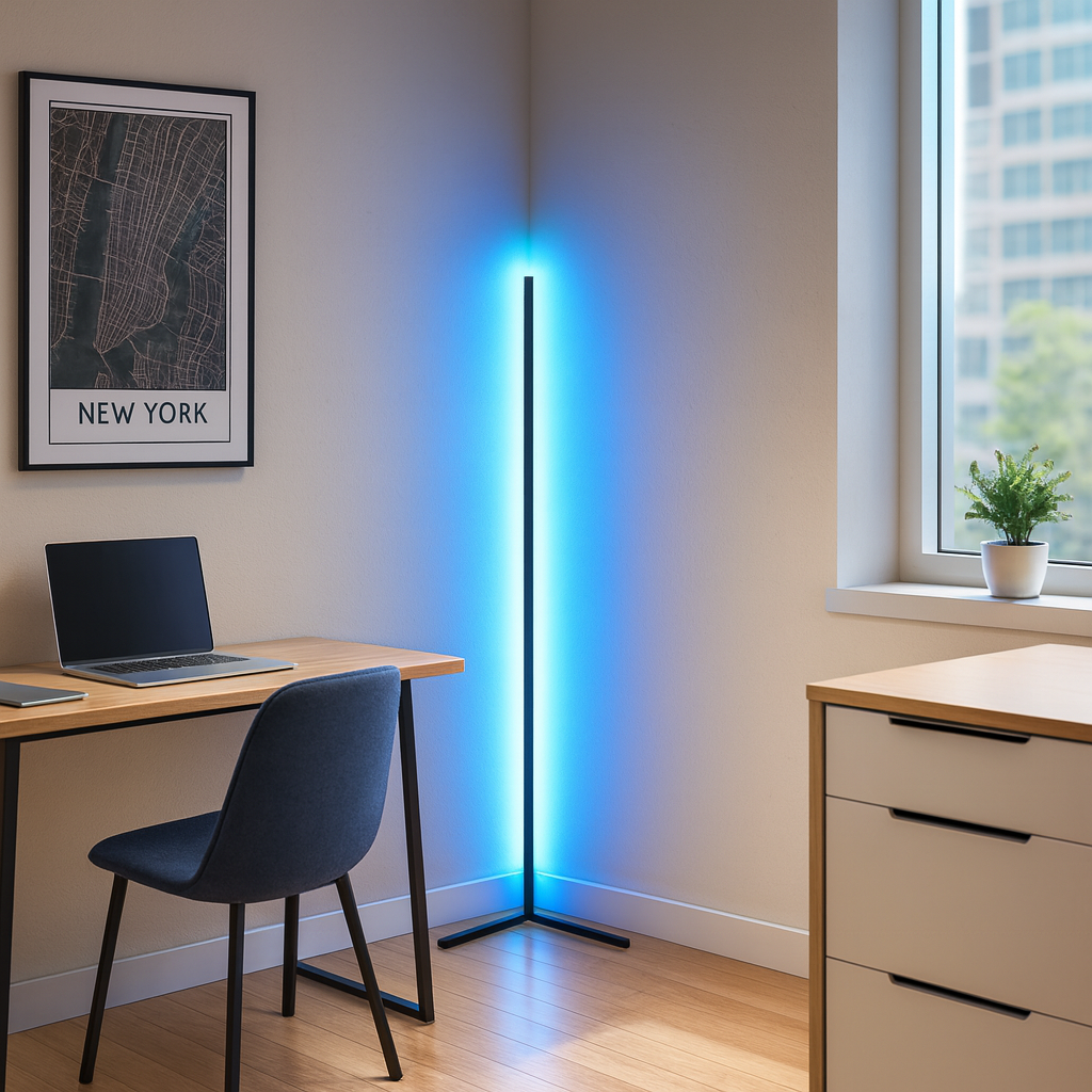 RGB Corner Floor Lamp, Support App, Music Sync-3