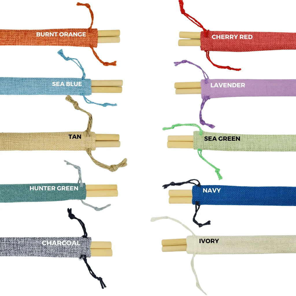 Customizable Two Straw/Jute Pouch Combo-4