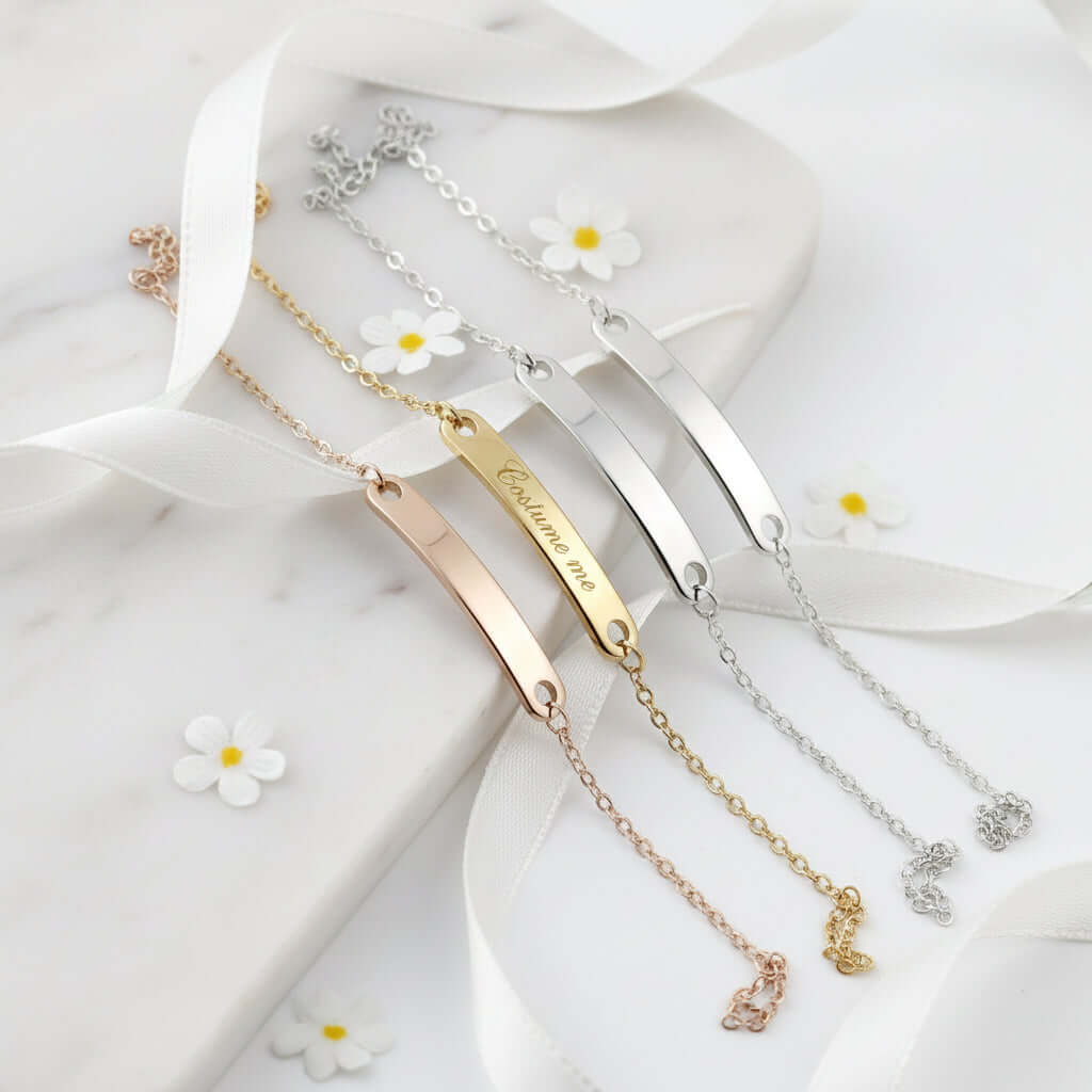 Custom Engraved Name Bracelet – Personalized Stainless Steel Jewelry for Women-0