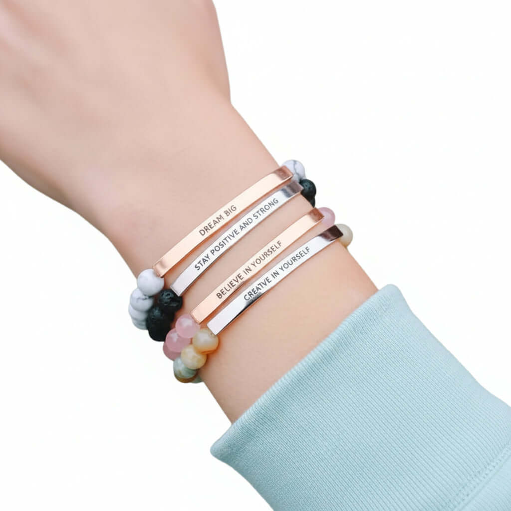 Custom Name Engraved Bracelet – Steel Personalized Jewelry for Women-2