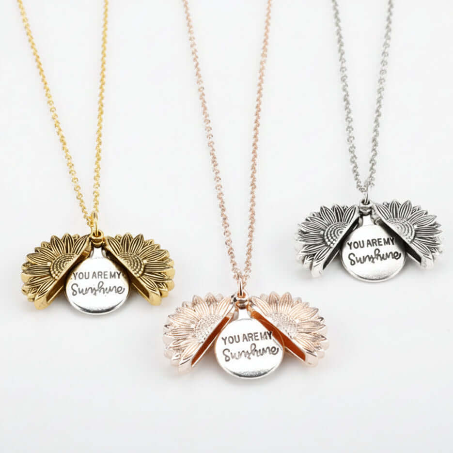 Custom Sunflower Double Letter Necklace – Personalized Women’s Jewelry-4