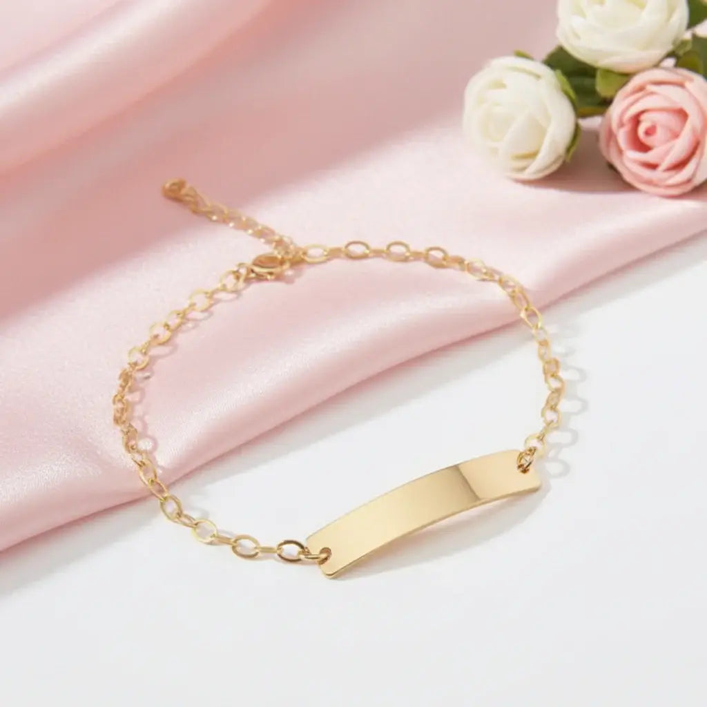 Custom baby name bracelet Baby Jewelry Charm Child ID Stainless Steel-1