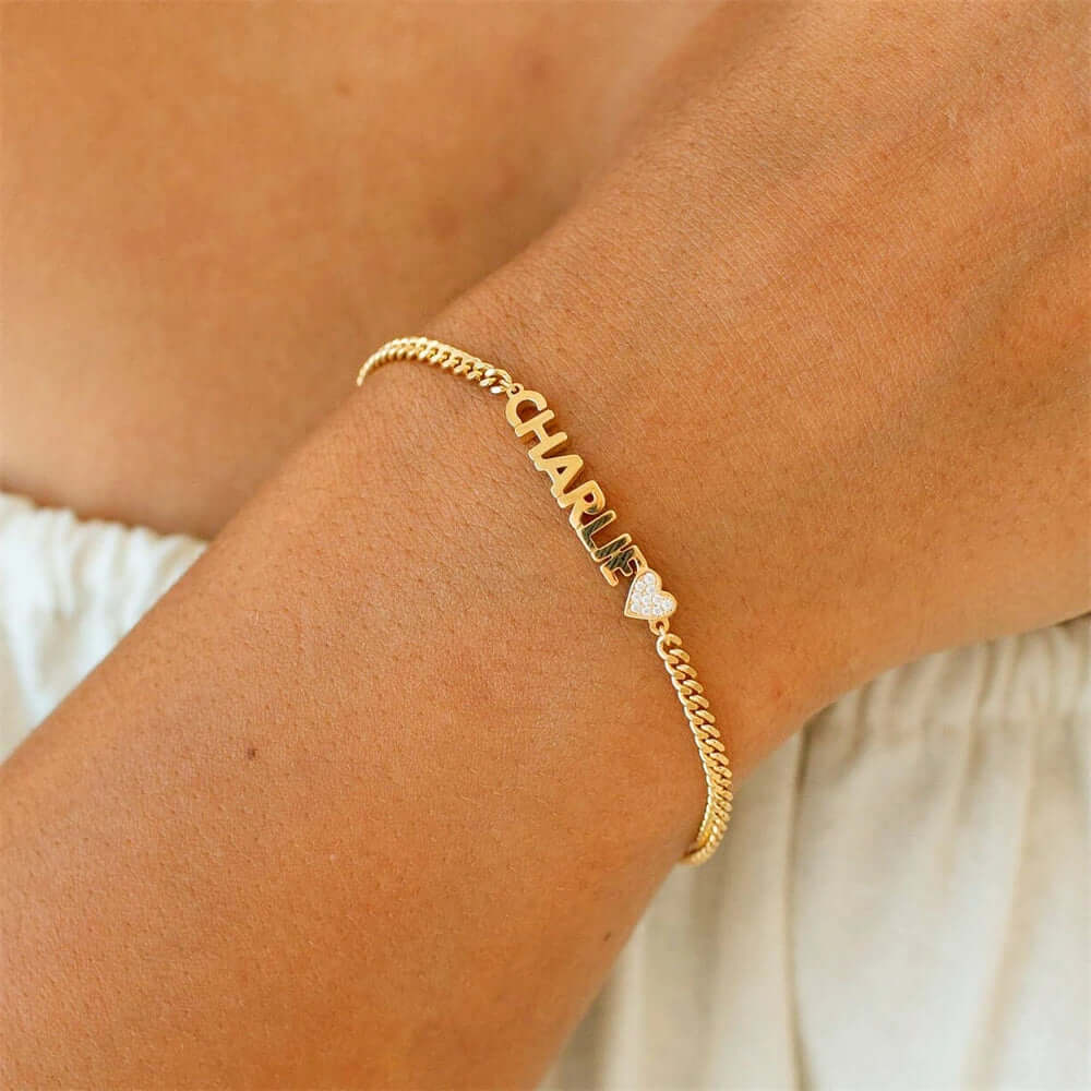 Custom engraved name bracelet Personalized Name Bracelet Jewelry-2