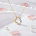 Customized heart necklace Double Diamond Necklace Korean Style Jewelry-4