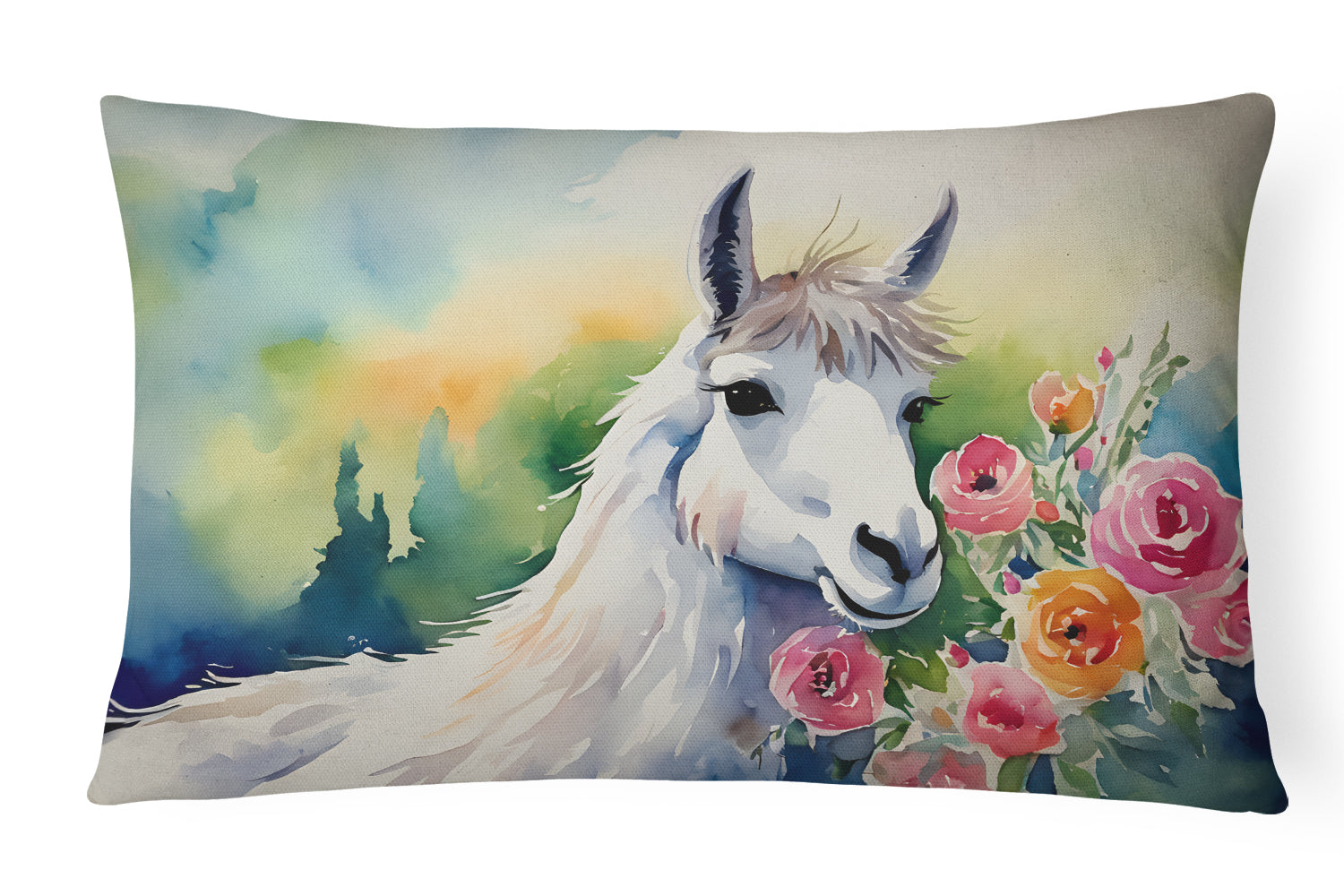 Llama Throw Pillow-0