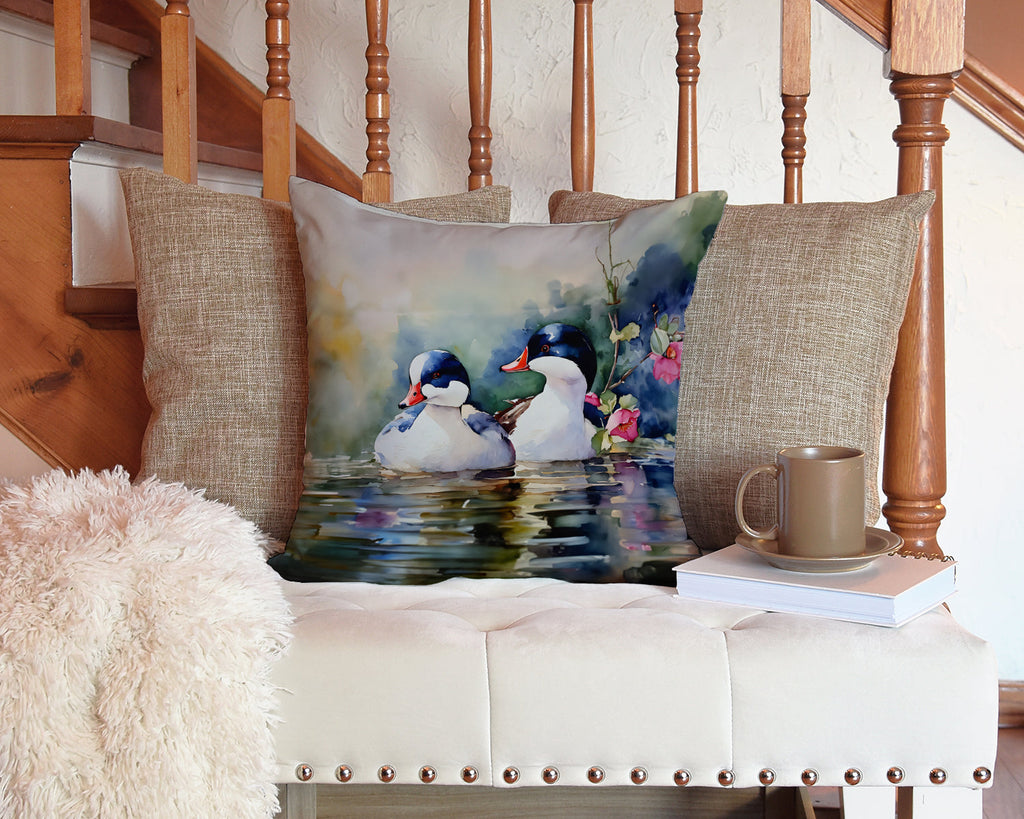 Bufflehead Throw Pillow-2