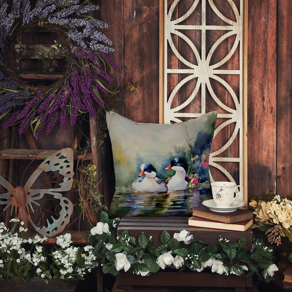 Bufflehead Throw Pillow-3