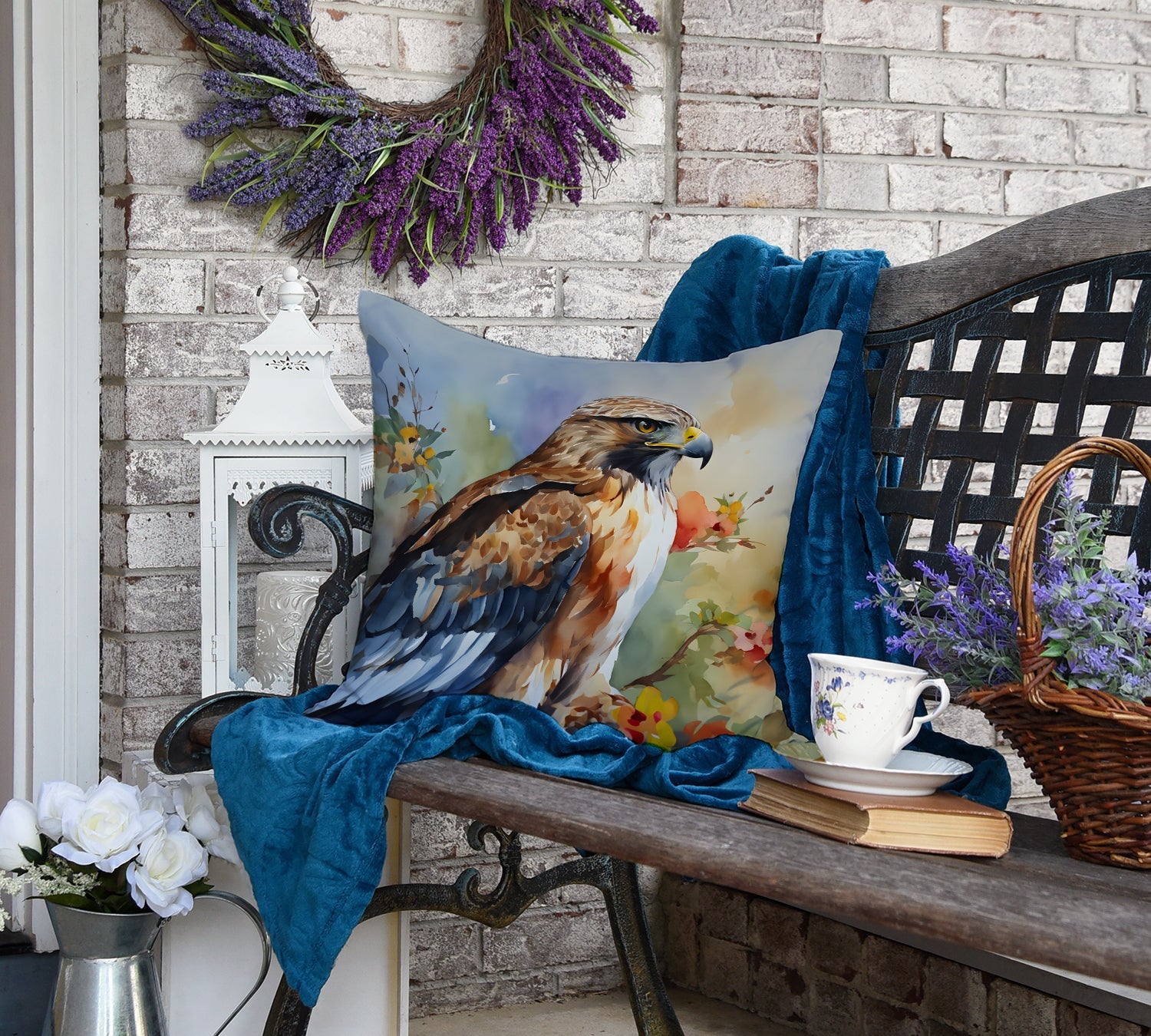 Hawk Throw Pillow-3