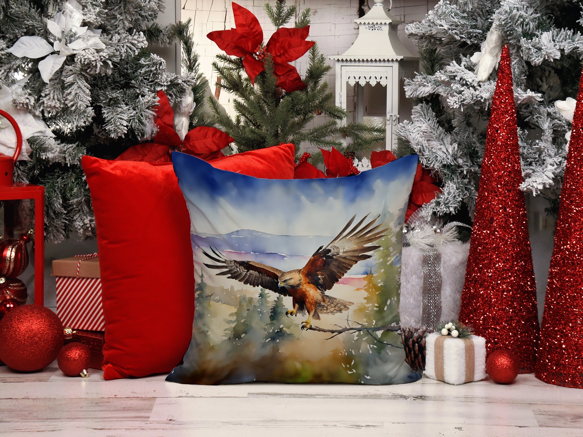 Hawk Throw Pillow-4