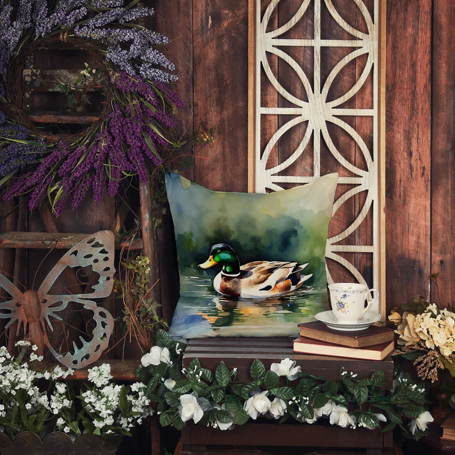 Mallard Throw Pillow-4