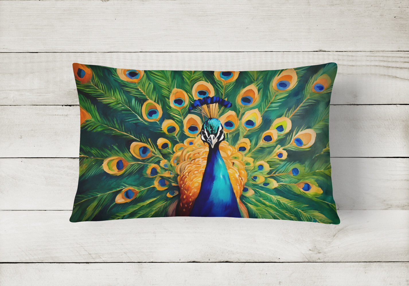 Peacock Throw Pillow-1