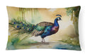 Peacock Throw Pillow-0