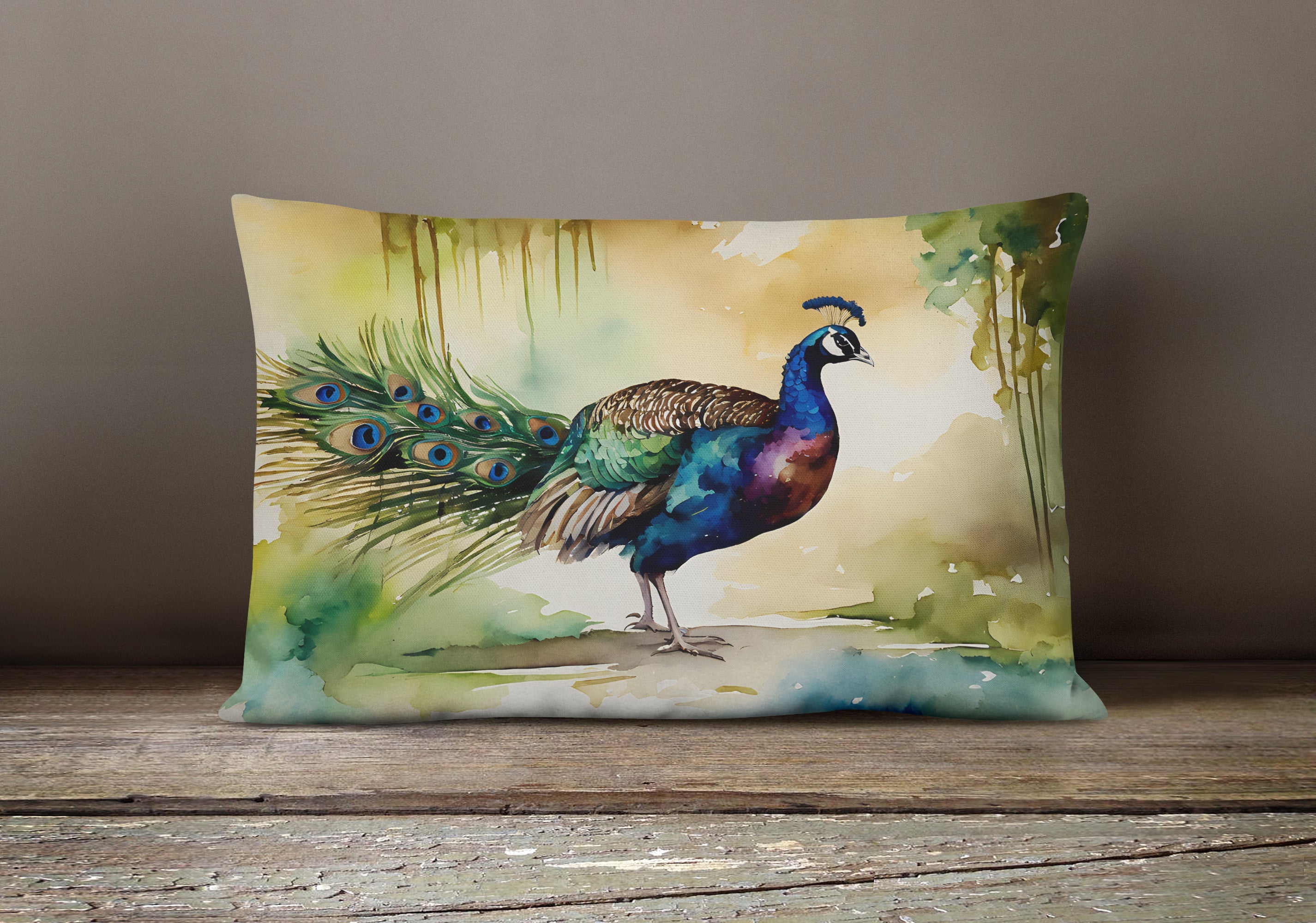 Peacock Throw Pillow-3